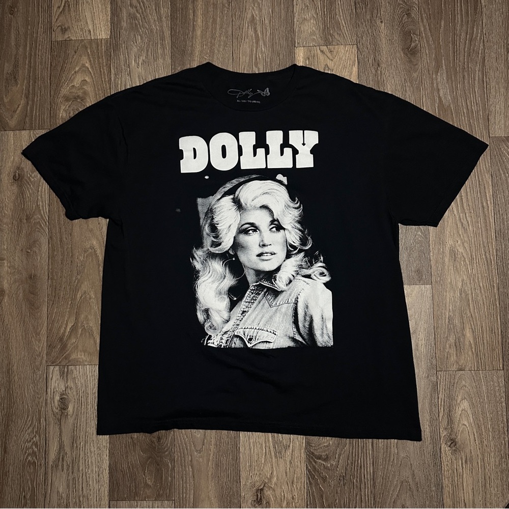 Dolly Parton Graphic Black and White Relaxed Tee